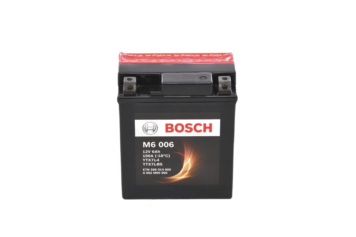 Аккумулятор Bosch 0092M60060 AGM M6 12V 6AH 100A, Bosch